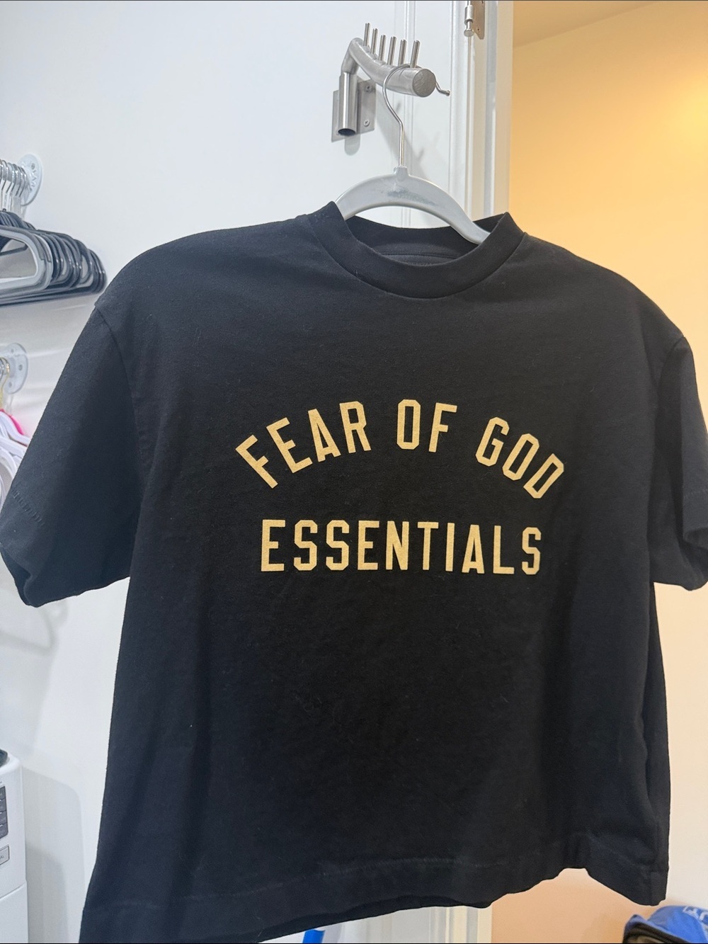 Boy’s Essentials Black Logo Tee